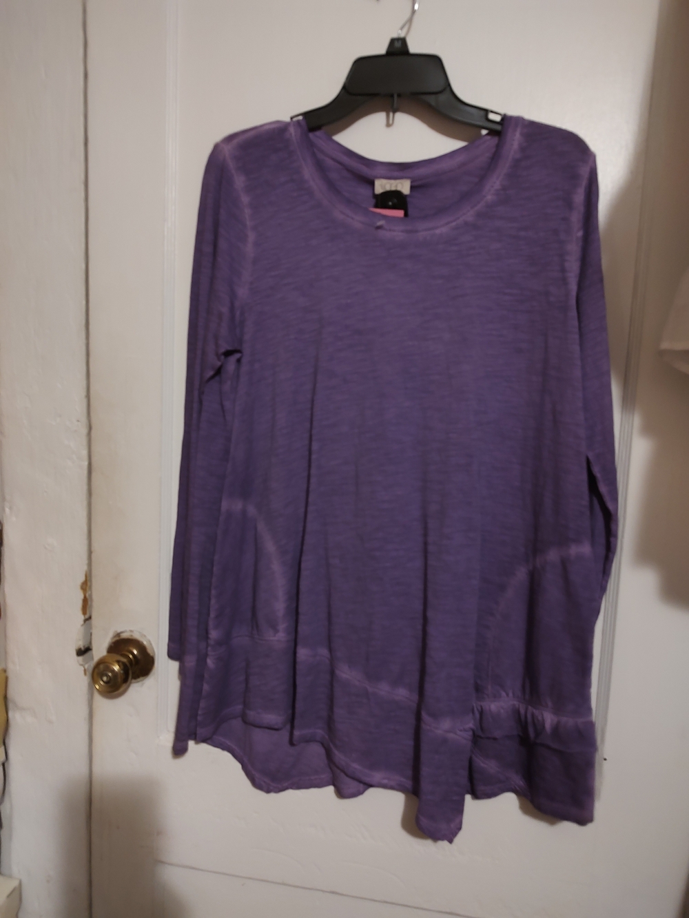 Labor Day Special LOGO by Lori Goldstein Lavender Tie-Dye Long Sleeve Swing Top